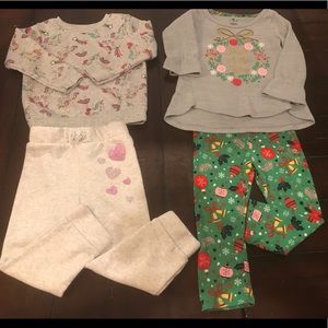 Girls Lot of 2 outfits (4pcs) Size 2T